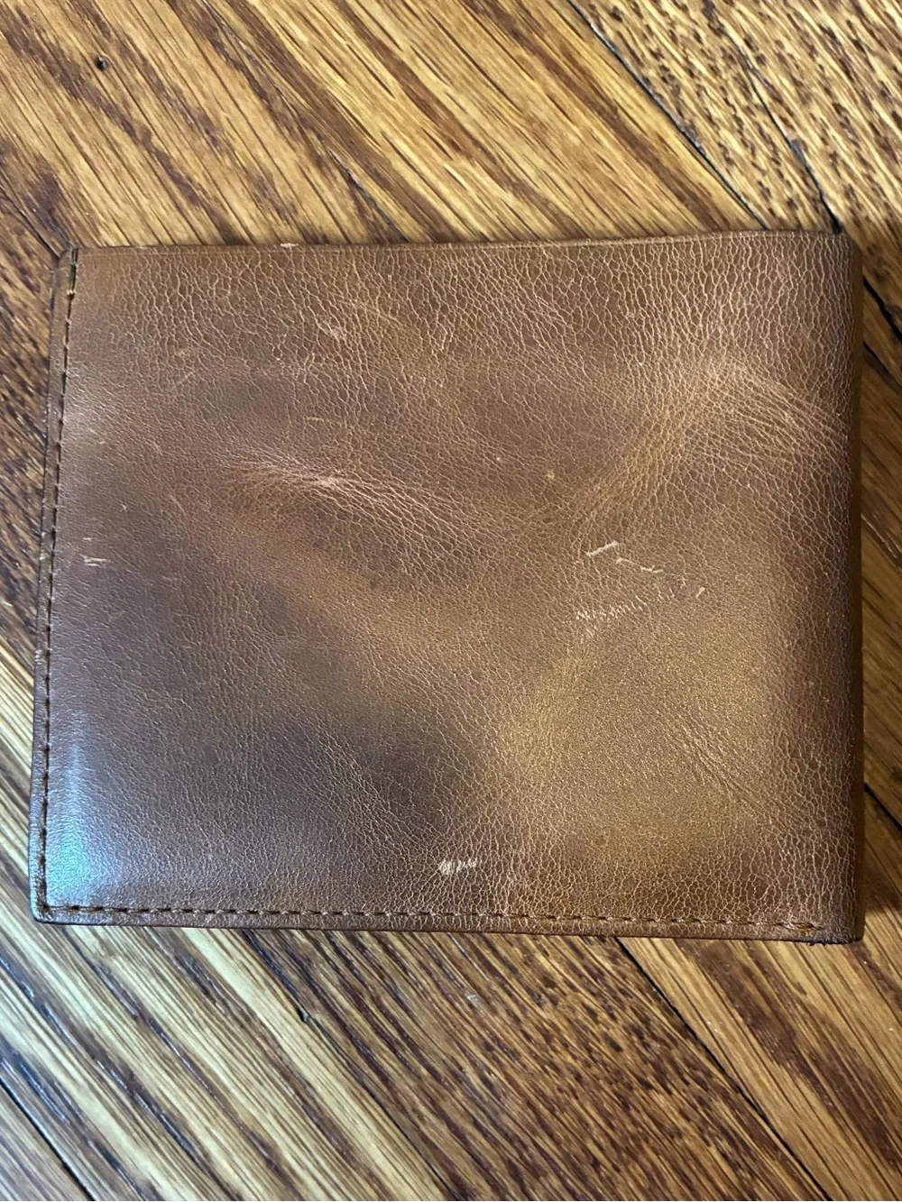 J. Crew Men’s Camel Leather Bifold Wallet